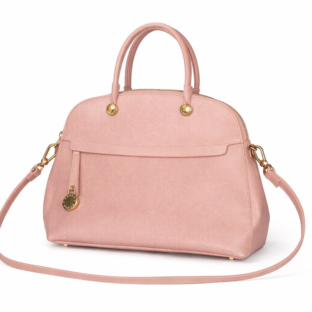 Furla Elegant Pink Leather Satchel Handbag